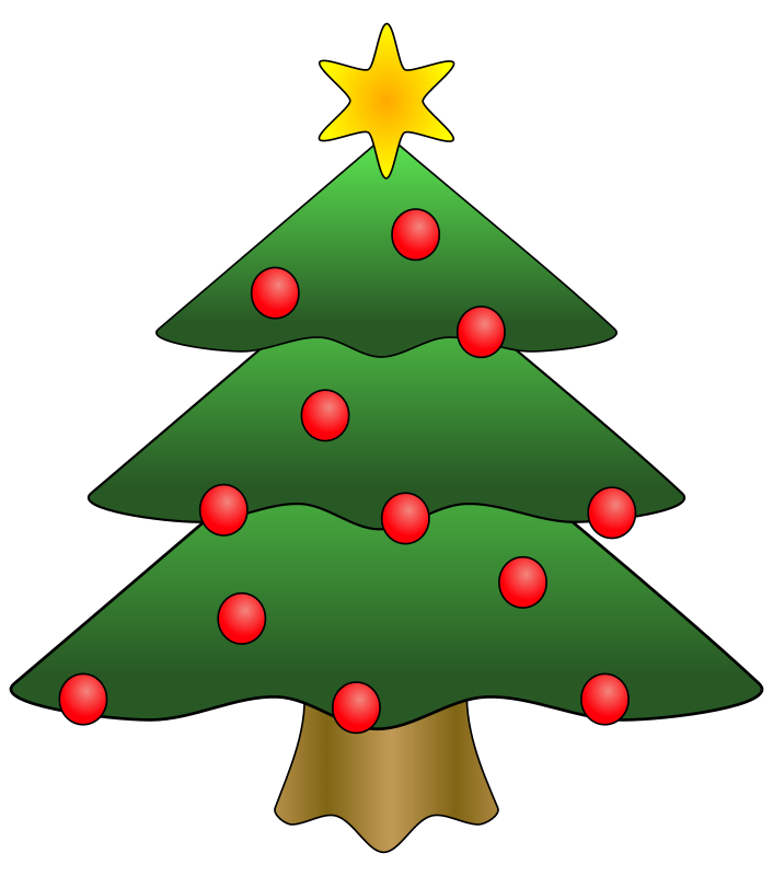 Clipart gschmückter Weihnachtsbaum